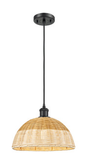 Ballston One Light Mini Pendant in Matte Black (405|516-1P-BK-NBD2-12-NAT)