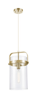 Downtown Urban One Light Mini Pendant in Champagne Bronze (405|413-1PM-CB-G413-1S-8CL)
