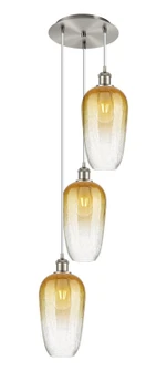 Ballston Three Light Pendant in Brushed Satin Nickel (405|113B-3P-SN-G484-7AM)