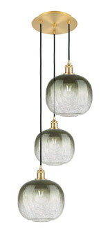 Ballston Three Light Pendant in Satin Gold (405|113B-3P-SG-G481-10SL)