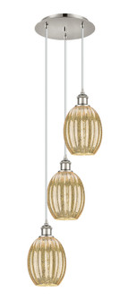 Ballston Three Light Pendant in Polished Nickel (405|113B-3P-PN-G459-6ME)