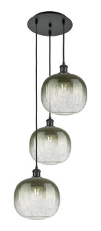 Ballston Three Light Pendant in Matte Black (405|113B-3P-BK-G481-10SL)