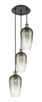 Ballston Three Light Pendant in Black Antique Brass (405|113B-3P-BAB-G484-7SL)
