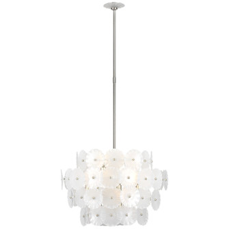 Gianna LED Chandelier in Burnished Silver Leaf (268|JN 5035BSL-FG)