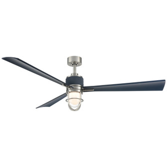 Nauticus 65''Ceiling Fan in Brushed Nickel Wet With Navy Blades (15|F768L-BNW/NVY)