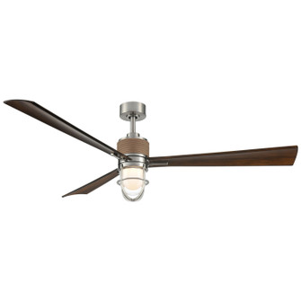 Nauticus 65''Ceiling Fan in Brushed Nickel Wet With Distressed Koa Blades (15|F768L-BNW/DK)