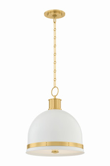Briscoe Two Light Pendant in Aged Brass (70|2132-AGB/SWH)