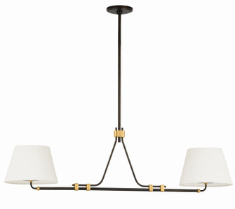 Crown Heights Two Light Linear Pendant in Aged Brass (70|1062-AGB/DB)
