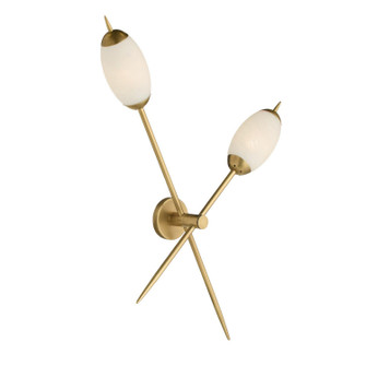 Natalia Two Light Wall Sconce in Antique Brass (314|DWC95)