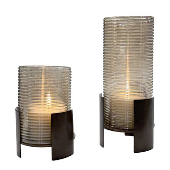 Fluted Fire Candleholders Set/2 in Dark Bronze (52|18312)