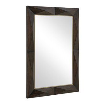 Diamond In The Rough Mirror in Dark Walnut Stain With A Brass Plated Stainless Steel (52|08285)