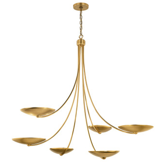 Palmela Six Light Chandelier in Lacquered Brass (12|52857LBR)