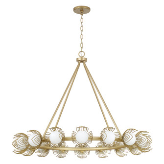 Flora 16 Light Chandelier in Buffed Gold (65|462102GF)
