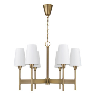 Leland Six Light Chandelier in Aged Brass (65|460861AD-718)