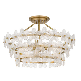 Wright Four Light Semi-Flush Mount in Brushed Gold (10|WRIG1720BRG)
