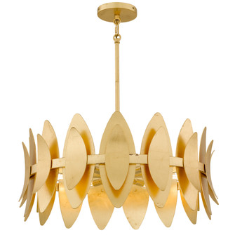 Hayley Six Light Pendant in Gold Leaf (10|HAY2827GFL)