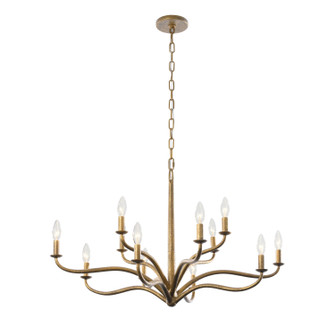 Dorianne 12 Light Chandelier in Textured Dusken Brass (29|N3318-891)