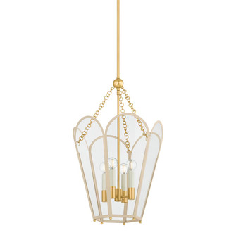 Clarisse Four Light Lantern in Aged Brass (428|H1132704-AGB/SBQ)