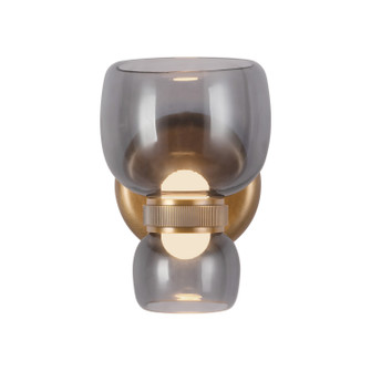 Sutton LED Bathroom Vanity in Vintage Brass/Smoked Glass (452|WV310205VBSM)