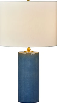 Lauren One Light Table Lamp in Deep Ocean Crackle | Deep Ocean Crackle (454|KST1241DOC)