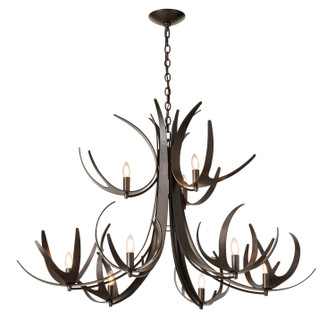Caribou Nine Light Chandelier in Black (39|101326-SKT-10)