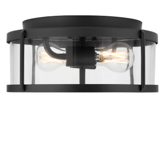Lumra Two Light Flush Mount in Midnight Black (1|GLF1732MBKE)