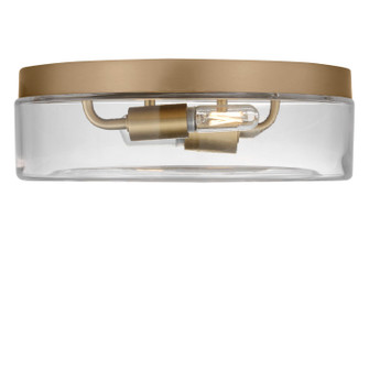 Rhett Two Light Flush Mount in Satin Brass (1|GLF1722SB)