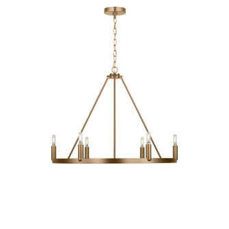 Mirla Six Light Chandelier in Satin Brass (1|GLC2016SB)