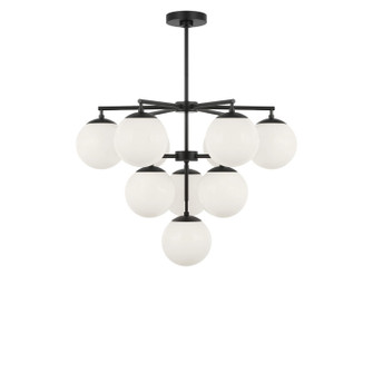 Nube Ten Light Chandelier in Midnight Black (1|GLC18010MBK)
