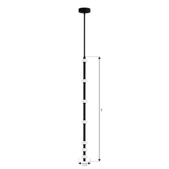 Pearl LED Mini Pendant in Dark Matte Black (7|5649-899-L)