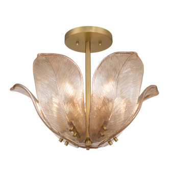 Orchid Five Light Semi-Flush Mount in Legacy Brass (29|N2214-A-732)