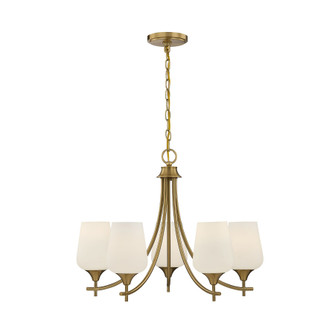 Octave Five Light Chandelier in Warm Brass (51|1-6032-5-322)