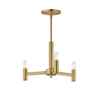 Emana Three Light Chandelier in Natural Aged Brass (16|21363NAB)