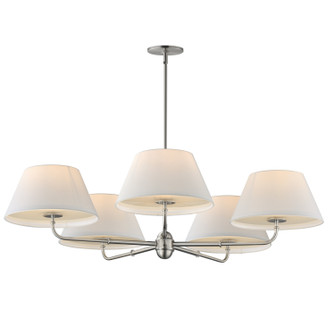 Dunbridge Five Light Chandelier in Polished Nickel (16|18415OFPN)