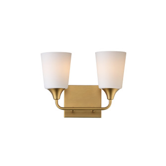 Hudson Two Light Bath Vanity in Natural Aged Brass (16|12882SWNAB)
