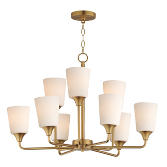 Hudson Nine Light Chandelier in Natural Aged Brass (16|12879SWNAB)
