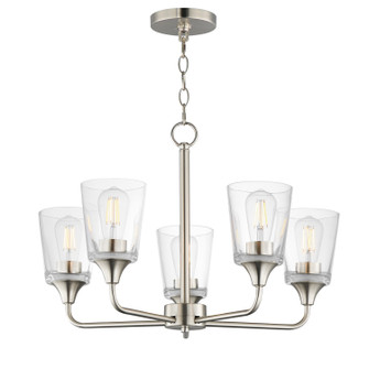 Hudson Five Light Chandelier in Satin Nickel (16|12875CLSN)