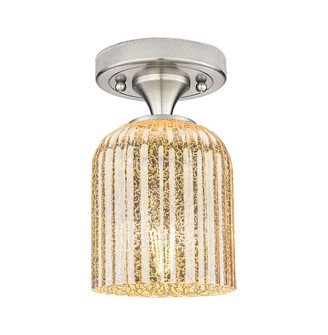 Downtown Urban One Light Flush Mount in Satin Nickel (405|434-1F-SN-G559-5ME)