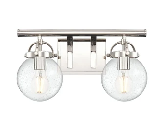 Downtown Urban Two Light Bath Vanity in Polished Nickel (405|416-2W-PN-G204-6)