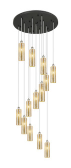 Downtown Urban 13 Light Pendant in Polished Nickel (405|132BK-B-13P-PN-G434-12ME)