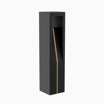 Cubical LED Bollard in Black on Aluminum (34|6705-27BK)