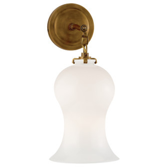 Katie1 One Light Wall Sconce in Hand-Rubbed Antique Brass (268|TOB 2225HAB/G1-WG)