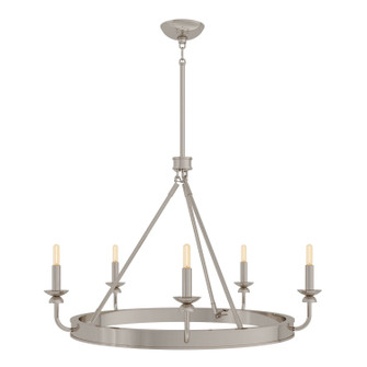 William Five Light Chandelier in Polished Nickel (165|S271)