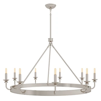 William Nine Light Chandelier in Polished Nickel (165|S270)