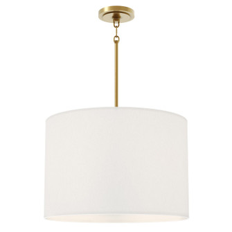 Jack Four Light Pendant in Shannon Oyster Fabric w/Modern Brass (165|496)