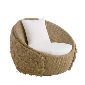 Florian Outdoor Swivel Lounge Chair in Pearl/Tan (314|FRS30)
