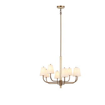 Rockford Eight Light Chandelier in Brontourage/Travartine (137|576C08BG)