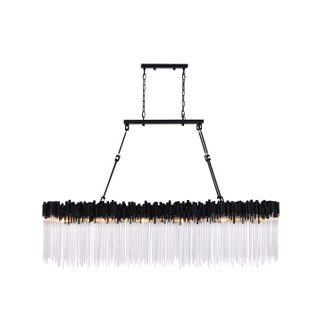Matrix 12 Light Linear Chandelier in Matte Black/French Gold (137|309N12MBFG)