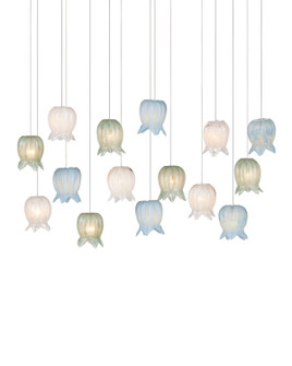 Polpo 15 Light Pendant in Blue/Green/White/Silver (142|9000-1422)