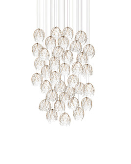 Banyan 36 Light Pendant in Antique Brass/Clear/Silver (142|9000-1393)